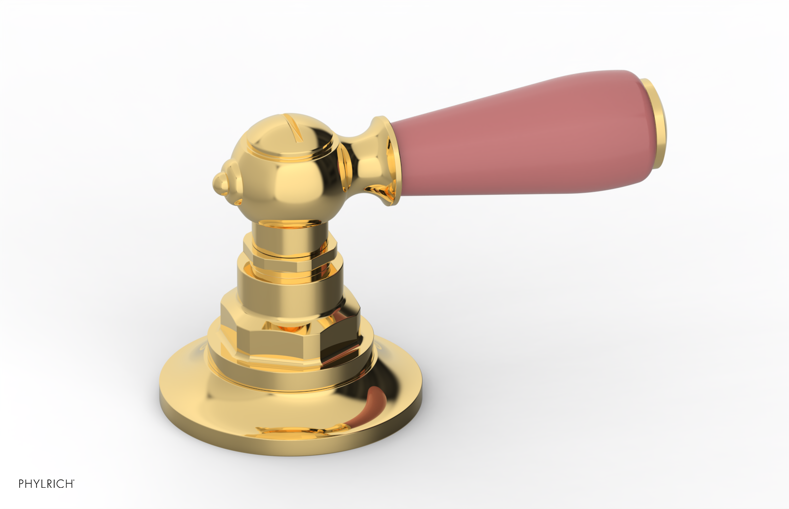 JAMESTOWN - Volume Control/Diverter Trim - Lever Handle with "Pink" Accents 165-36