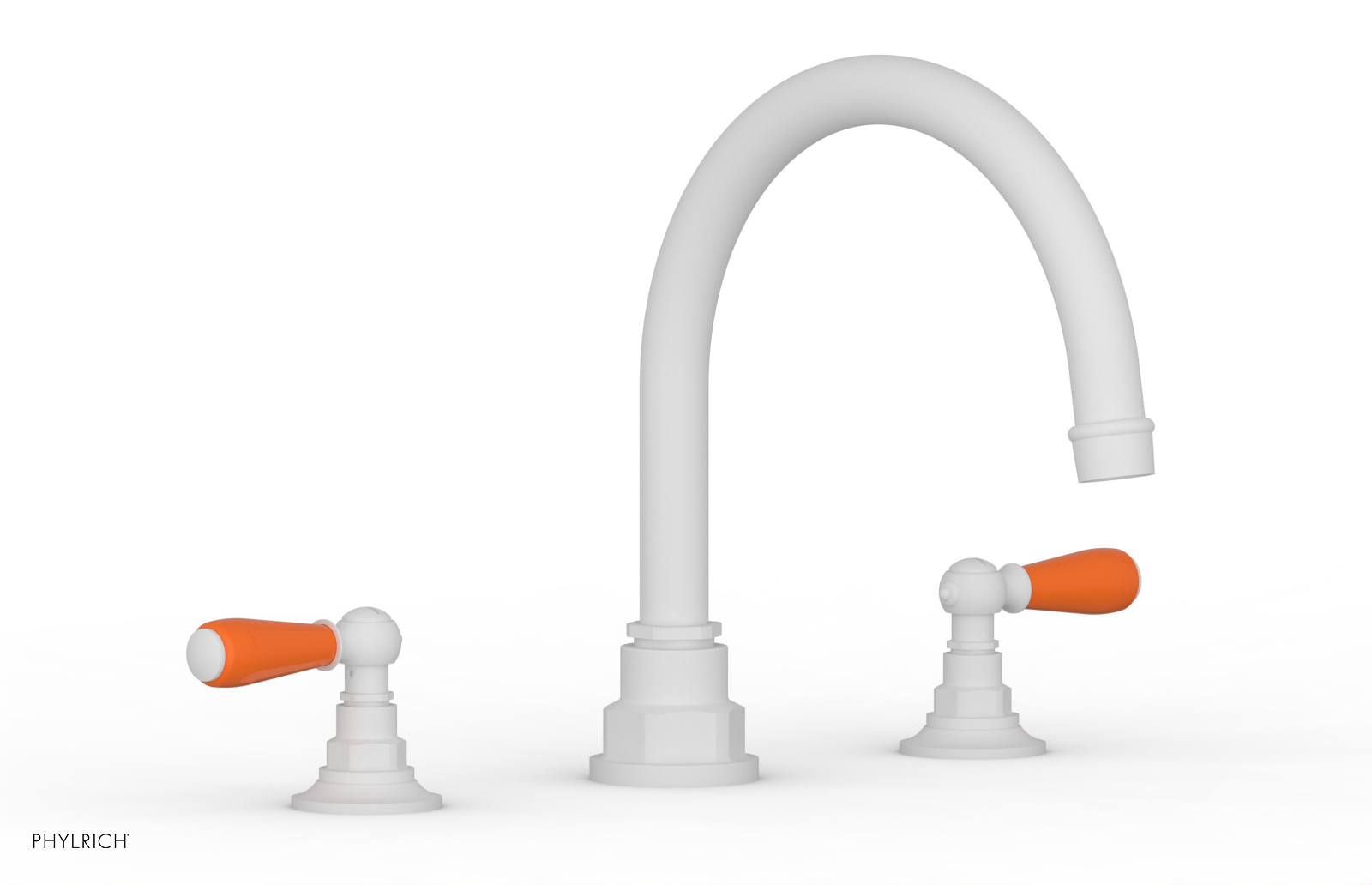 JAMESTOWN - Deck Tub Set - Lever Handles with "Orange" Accents 165-41