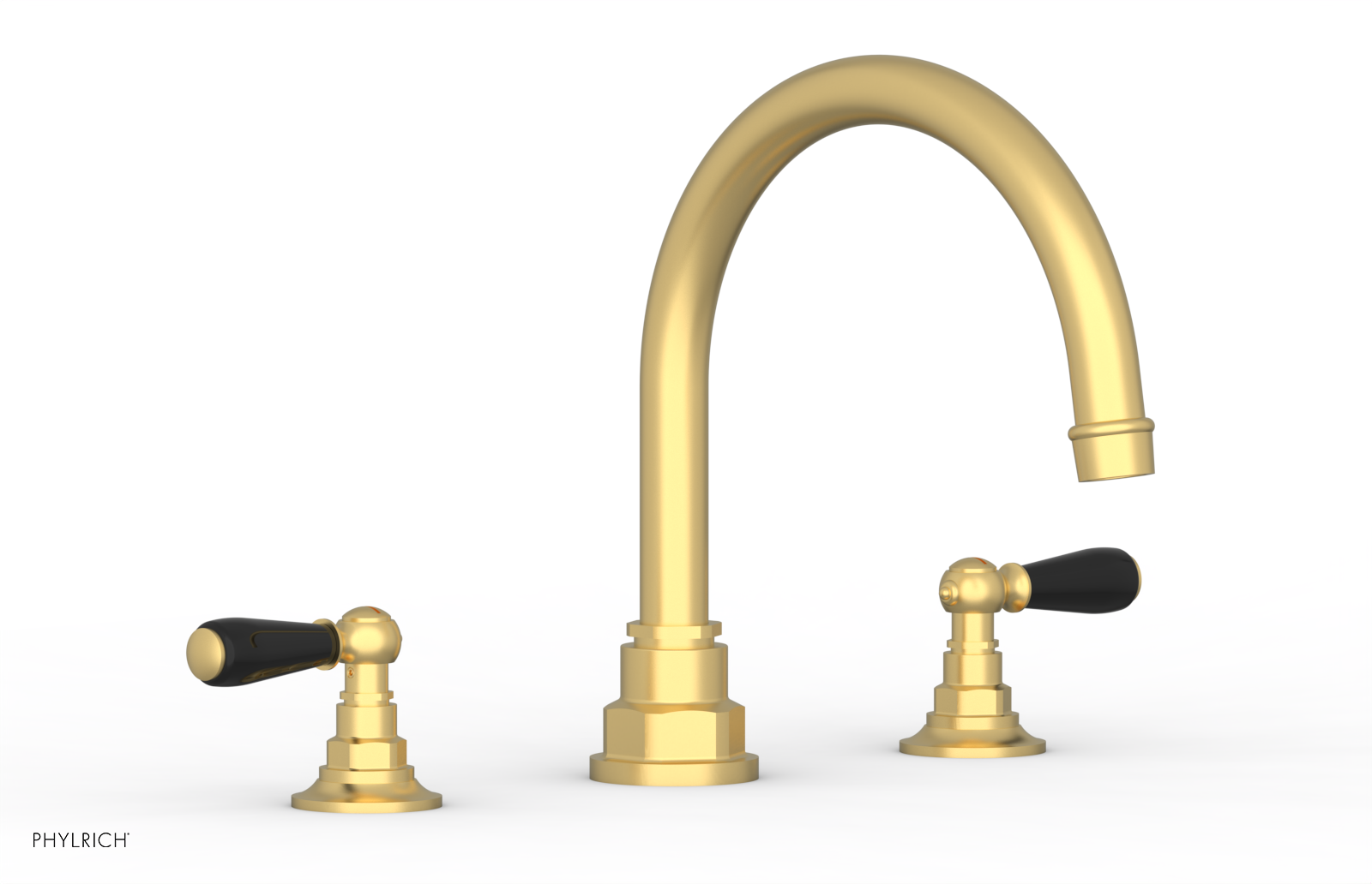 JAMESTOWN - Deck Tub Set - Lever Handles with "Black" Accents 165-41