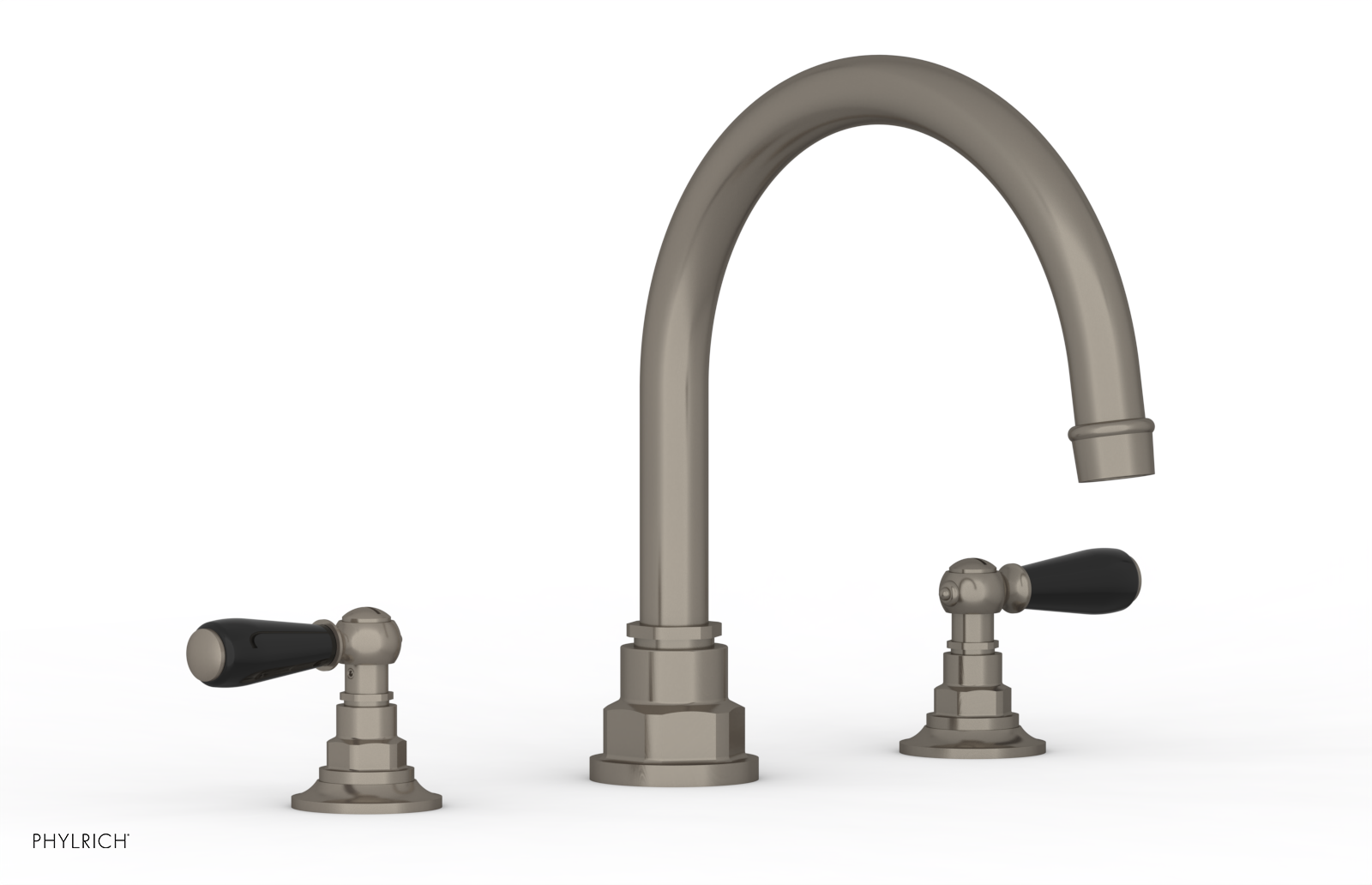 JAMESTOWN - Deck Tub Set - Lever Handles with "Black" Accents 165-41