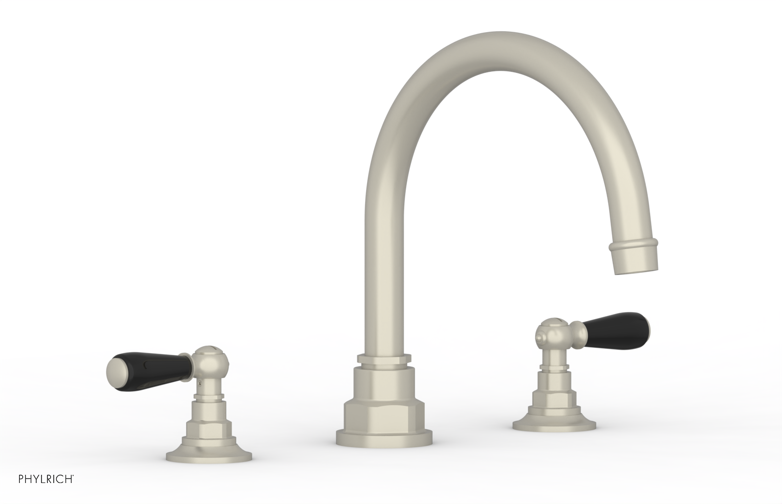 JAMESTOWN - Deck Tub Set - Lever Handles with "Black" Accents 165-41