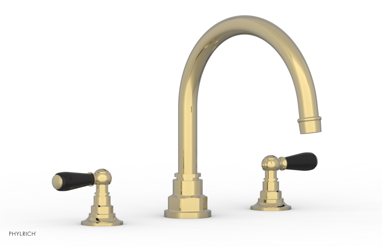 JAMESTOWN - Deck Tub Set - Lever Handles with "Black" Accents 165-41