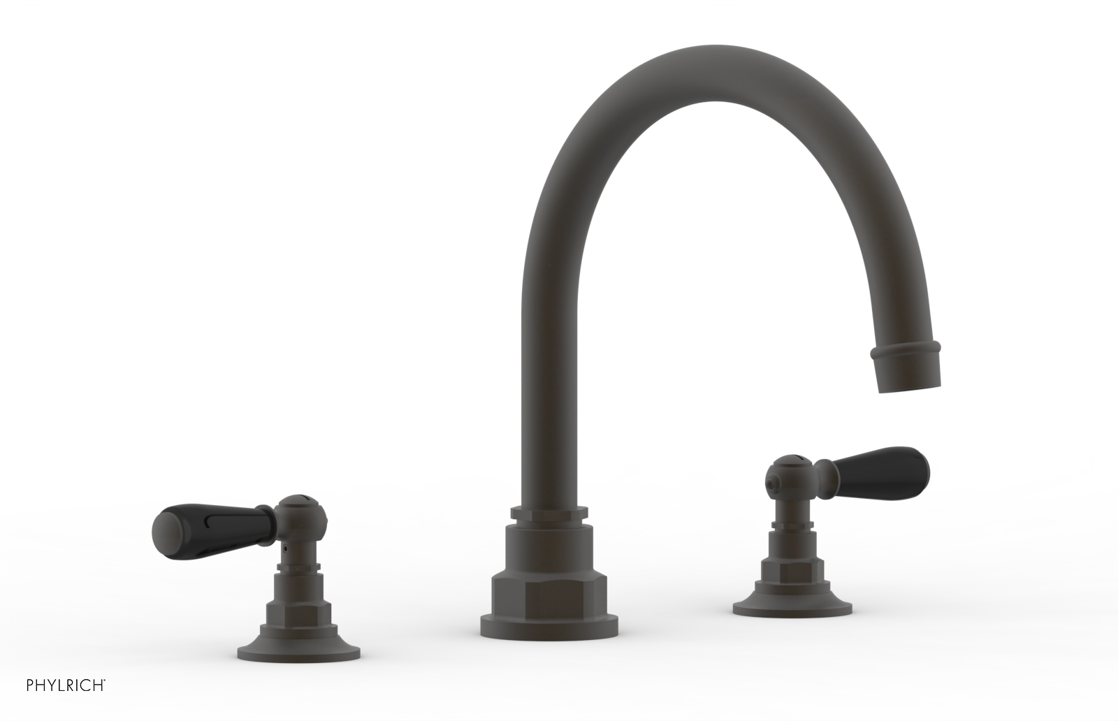 JAMESTOWN - Deck Tub Set - Lever Handles with "Black" Accents 165-41