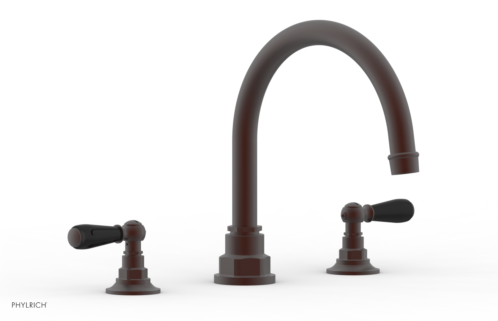 JAMESTOWN - Deck Tub Set - Lever Handles with "Black" Accents 165-41