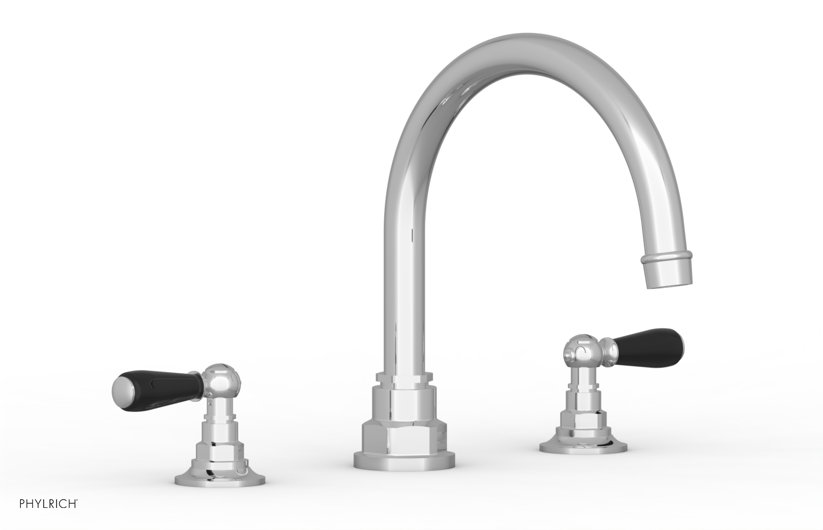 JAMESTOWN - Deck Tub Set - Lever Handles with "Black" Accents 165-41