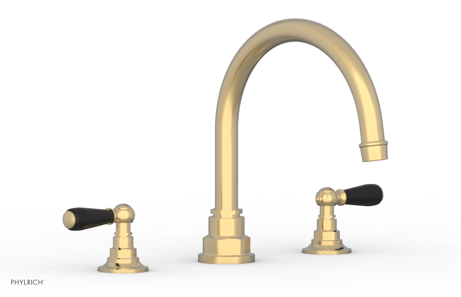 JAMESTOWN - Deck Tub Set - Lever Handles with "Black" Accents 165-41