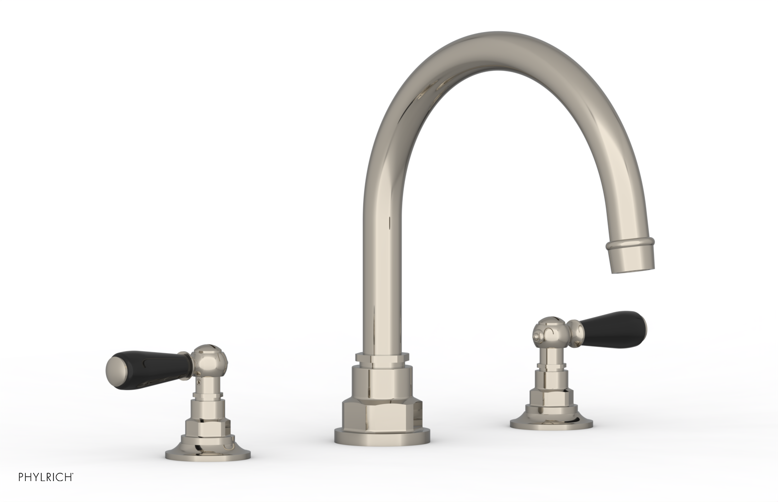 JAMESTOWN - Deck Tub Set - Lever Handles with "Black" Accents 165-41