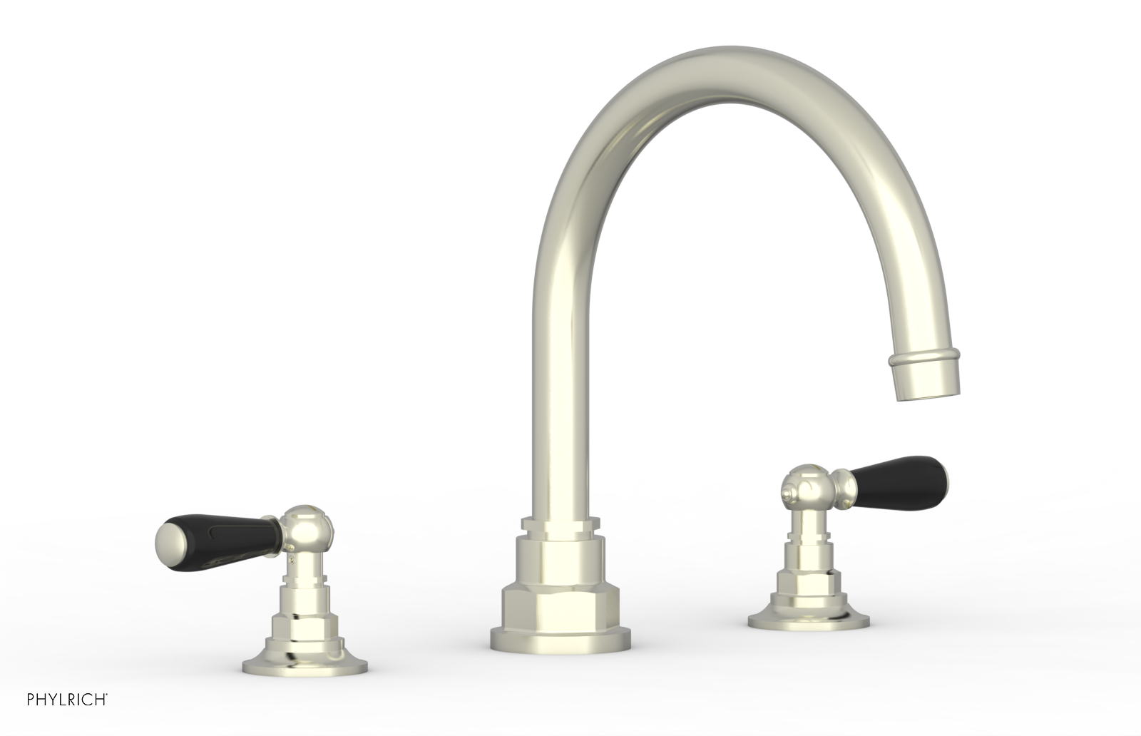 JAMESTOWN - Deck Tub Set - Lever Handles with "Black" Accents 165-41