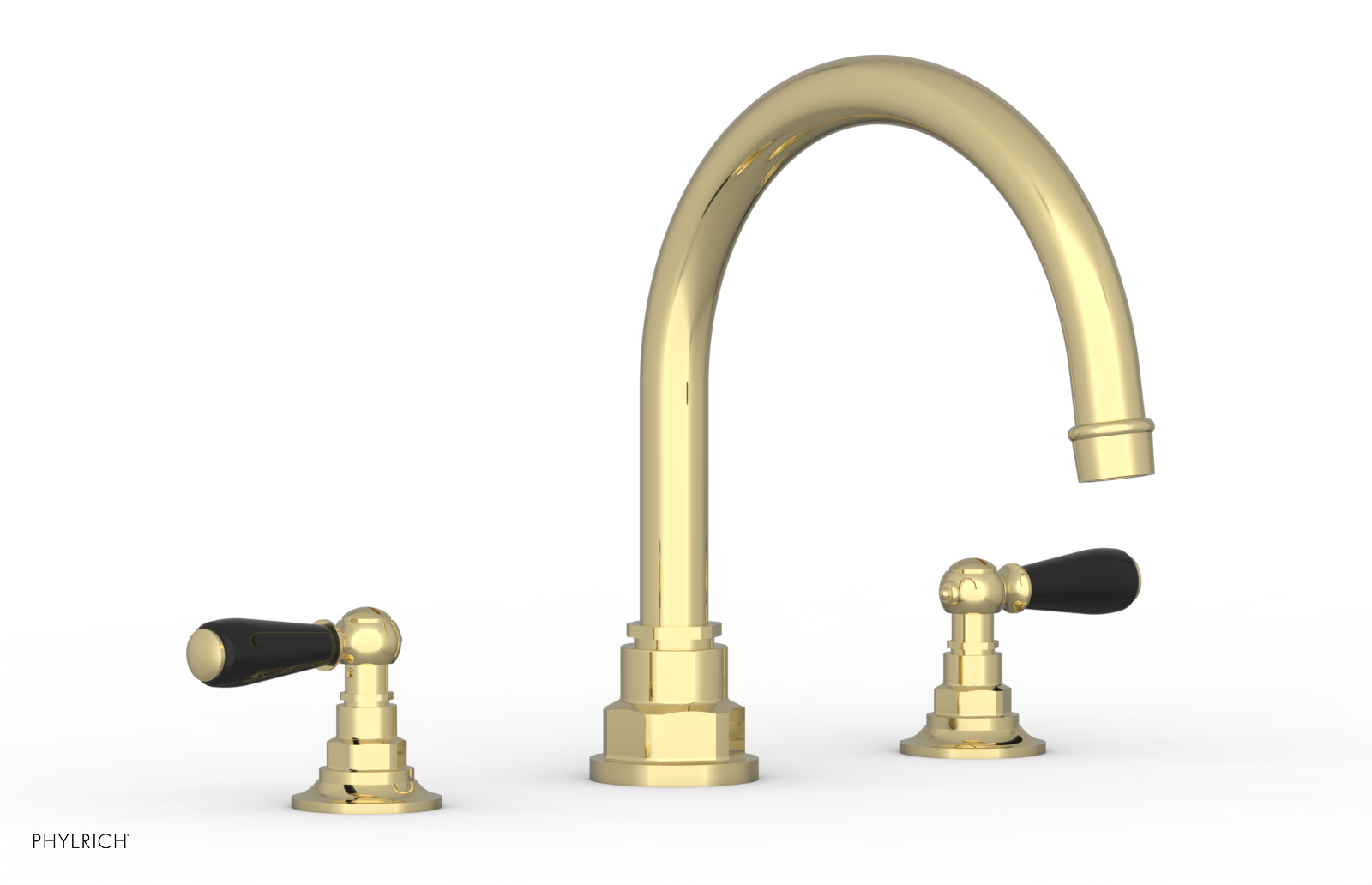 JAMESTOWN - Deck Tub Set - Lever Handles with "Black" Accents 165-41