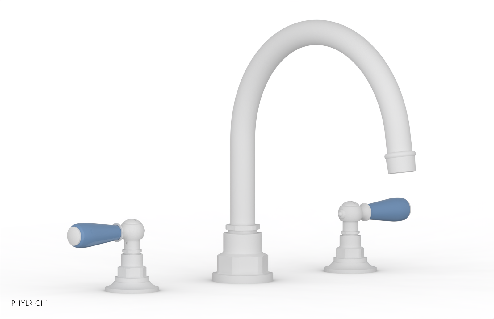 JAMESTOWN - Deck Tub Set - Lever Handles with "Light Blue" Accents 165-41