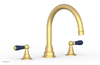 JAMESTOWN - Deck Tub Set - Lever Handles with "Navy Blue" Accents 165-41