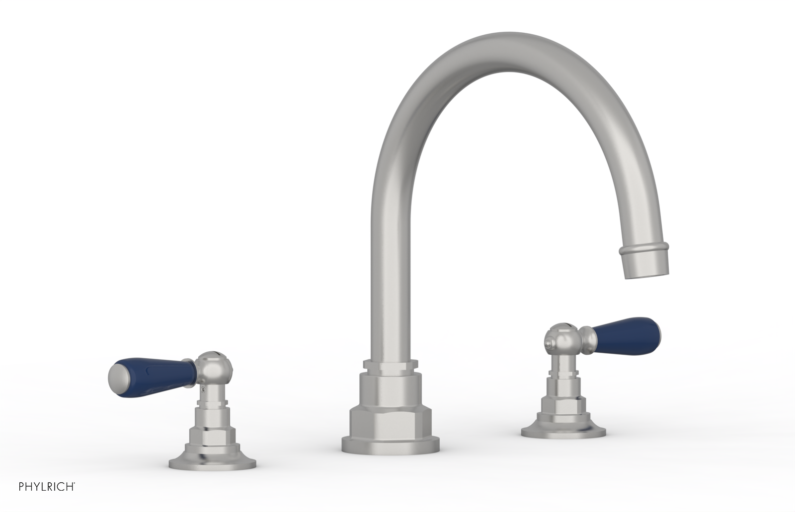 JAMESTOWN - Deck Tub Set - Lever Handles with "Navy Blue" Accents 165-41