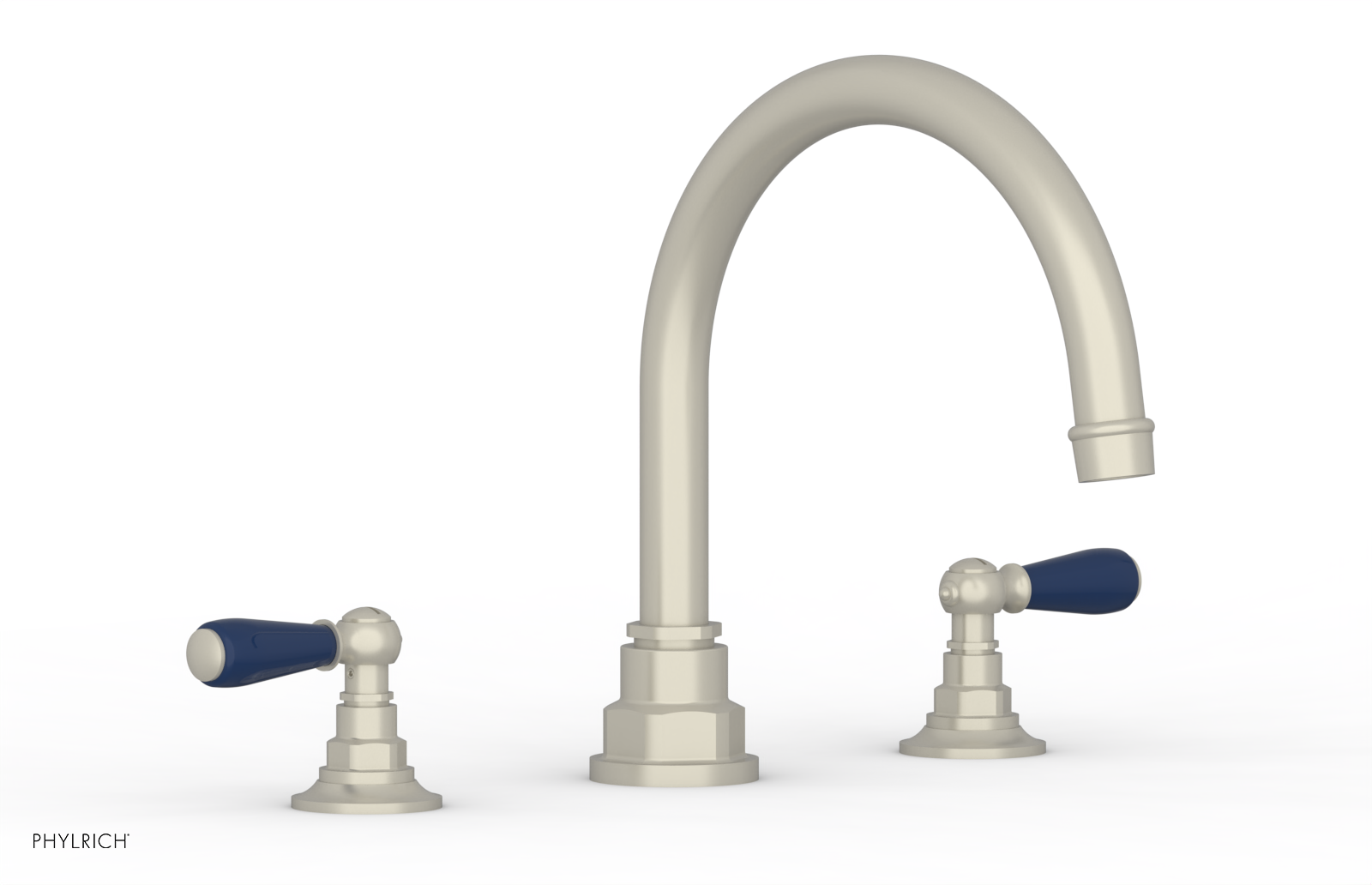 JAMESTOWN - Deck Tub Set - Lever Handles with "Navy Blue" Accents 165-41