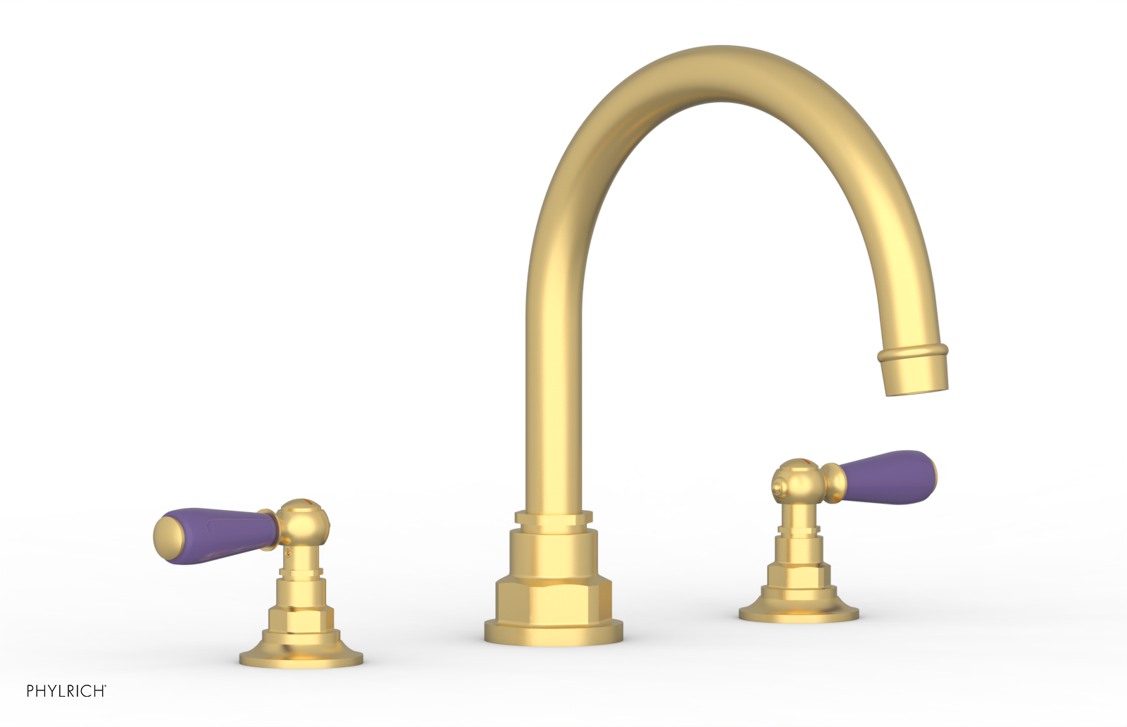 JAMESTOWN - Deck Tub Set - Lever Handles with "Purple" Accents 165-41