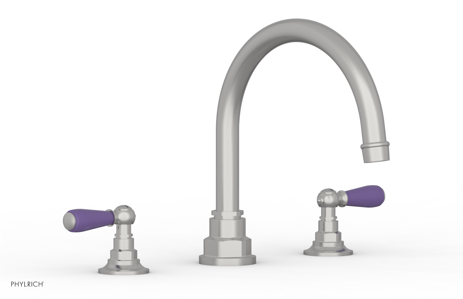 JAMESTOWN - Deck Tub Set - Lever Handles with "Purple" Accents 165-41