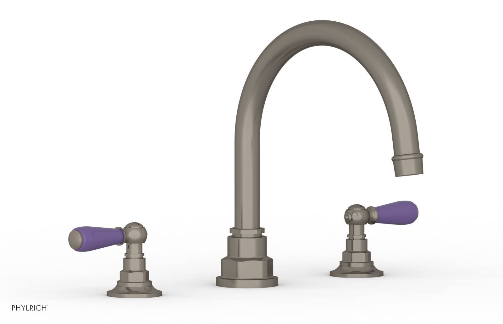 JAMESTOWN - Deck Tub Set - Lever Handles with "Purple" Accents 165-41