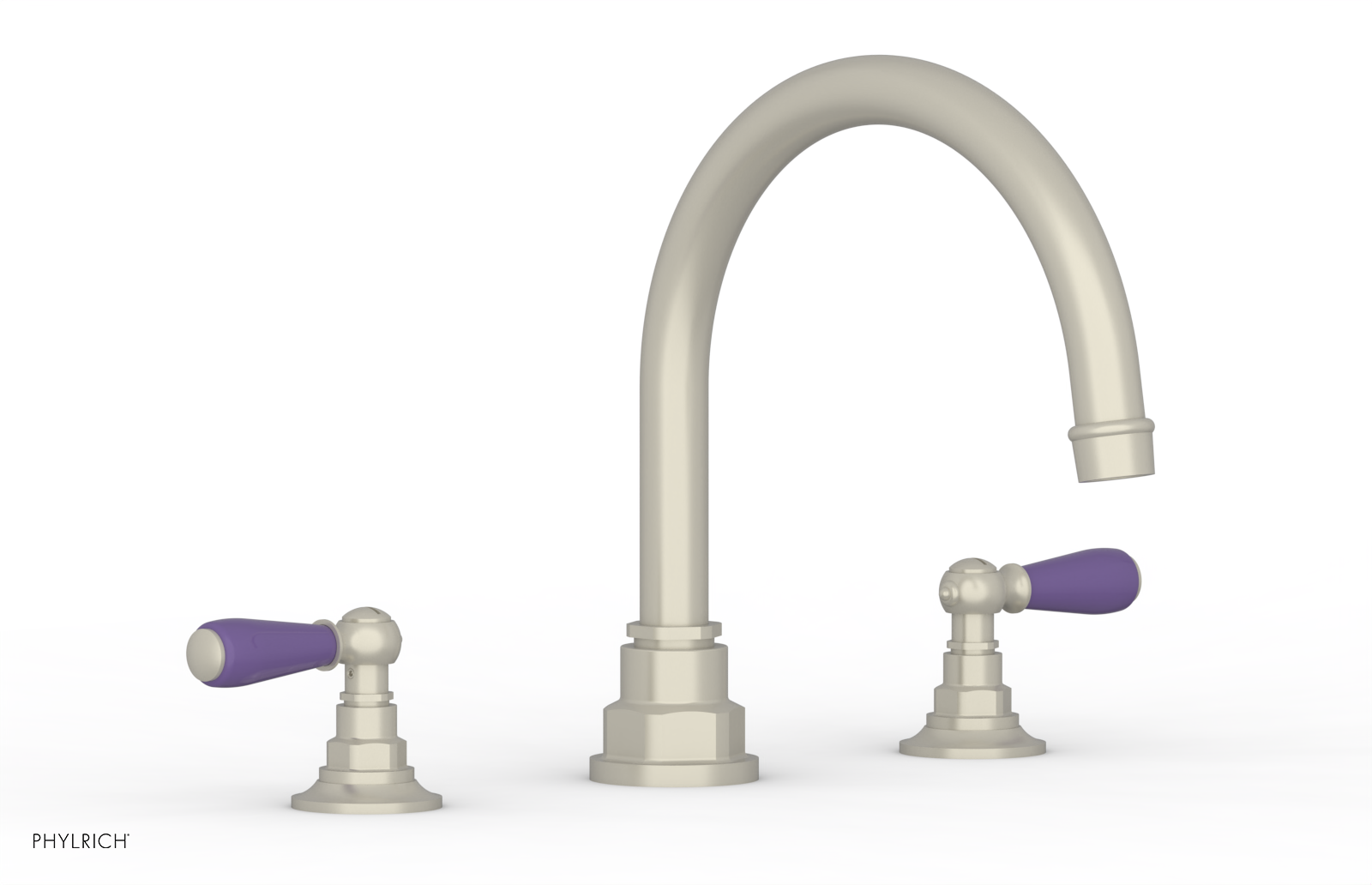 JAMESTOWN - Deck Tub Set - Lever Handles with "Purple" Accents 165-41