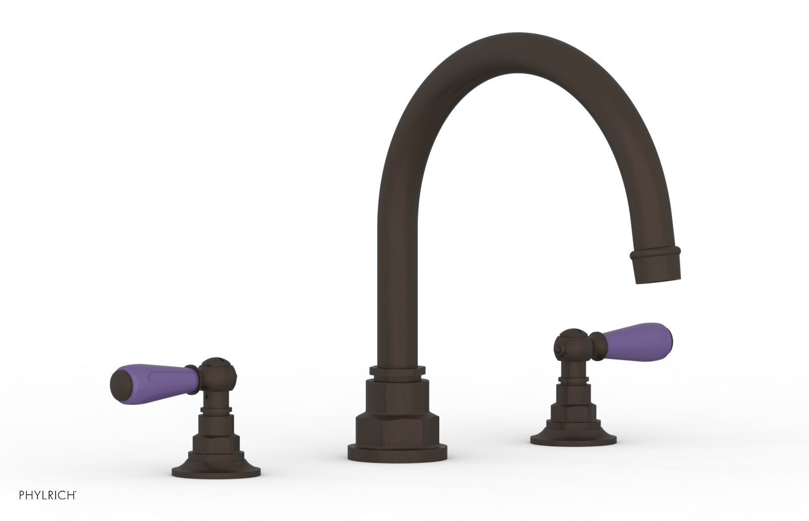 JAMESTOWN - Deck Tub Set - Lever Handles with "Purple" Accents 165-41