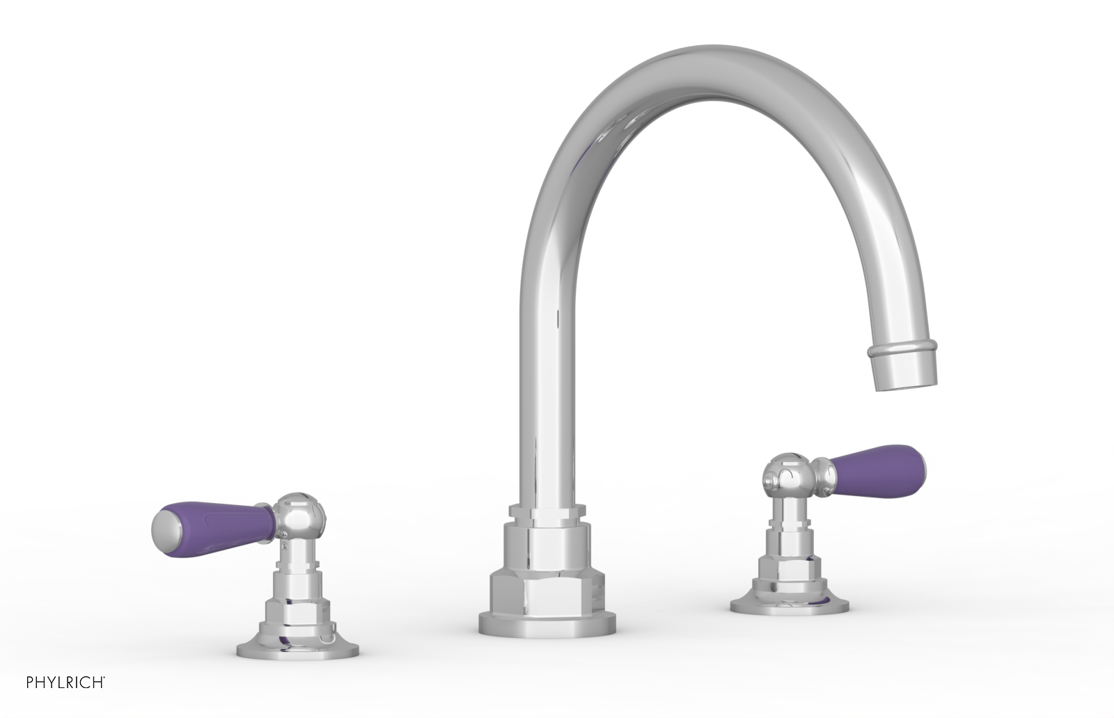 JAMESTOWN - Deck Tub Set - Lever Handles with "Purple" Accents 165-41