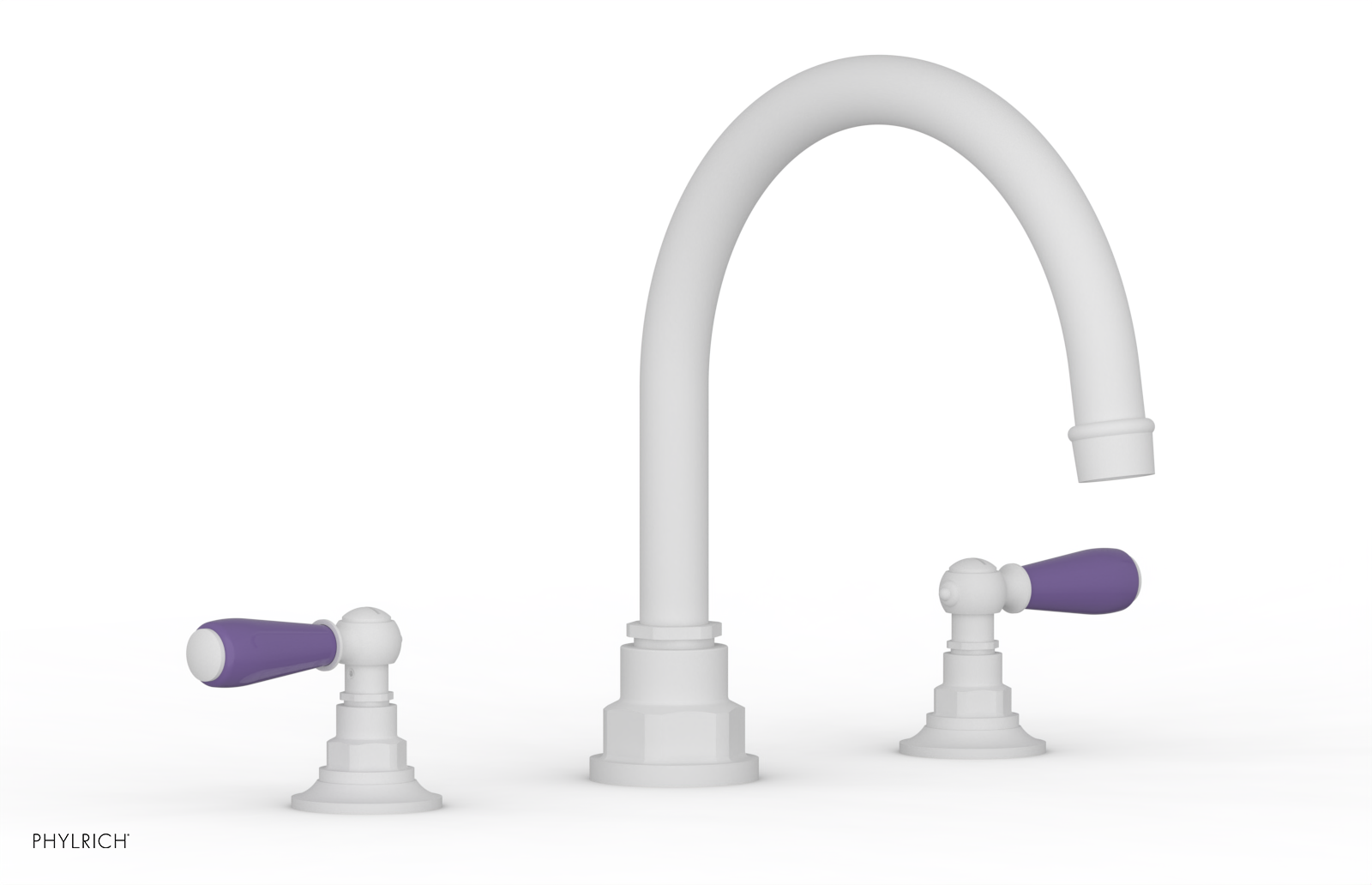 JAMESTOWN - Deck Tub Set - Lever Handles with "Purple" Accents 165-41
