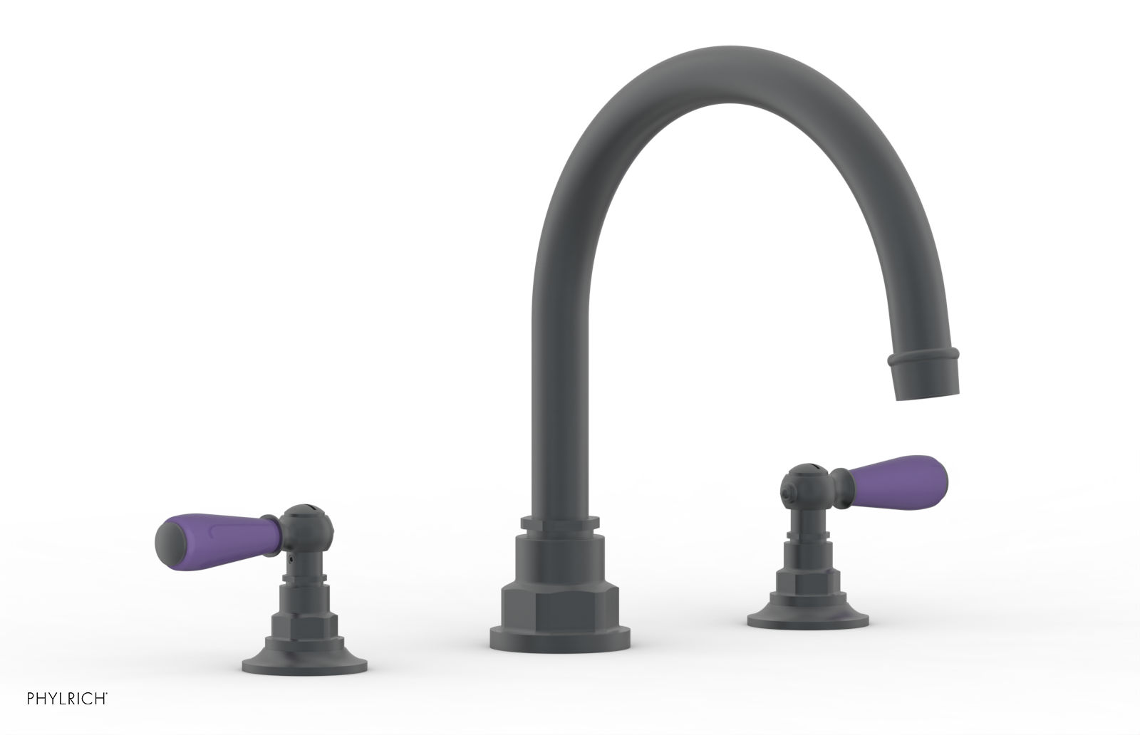 JAMESTOWN - Deck Tub Set - Lever Handles with "Purple" Accents 165-41