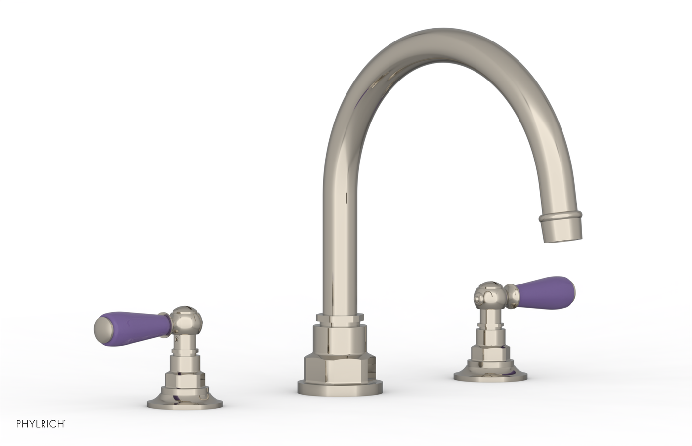 JAMESTOWN - Deck Tub Set - Lever Handles with "Purple" Accents 165-41