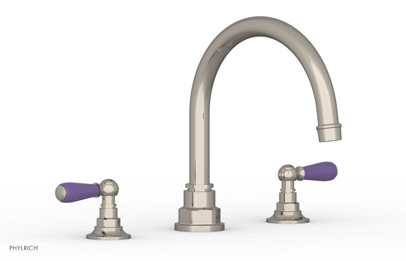 JAMESTOWN - Deck Tub Set - Lever Handles with "Purple" Accents 165-41