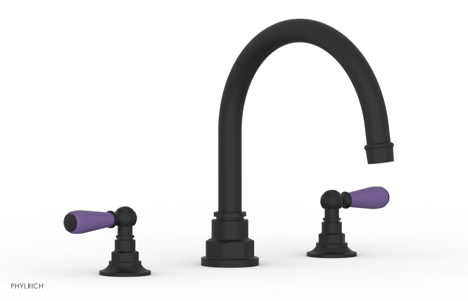 JAMESTOWN - Deck Tub Set - Lever Handles with "Purple" Accents 165-41