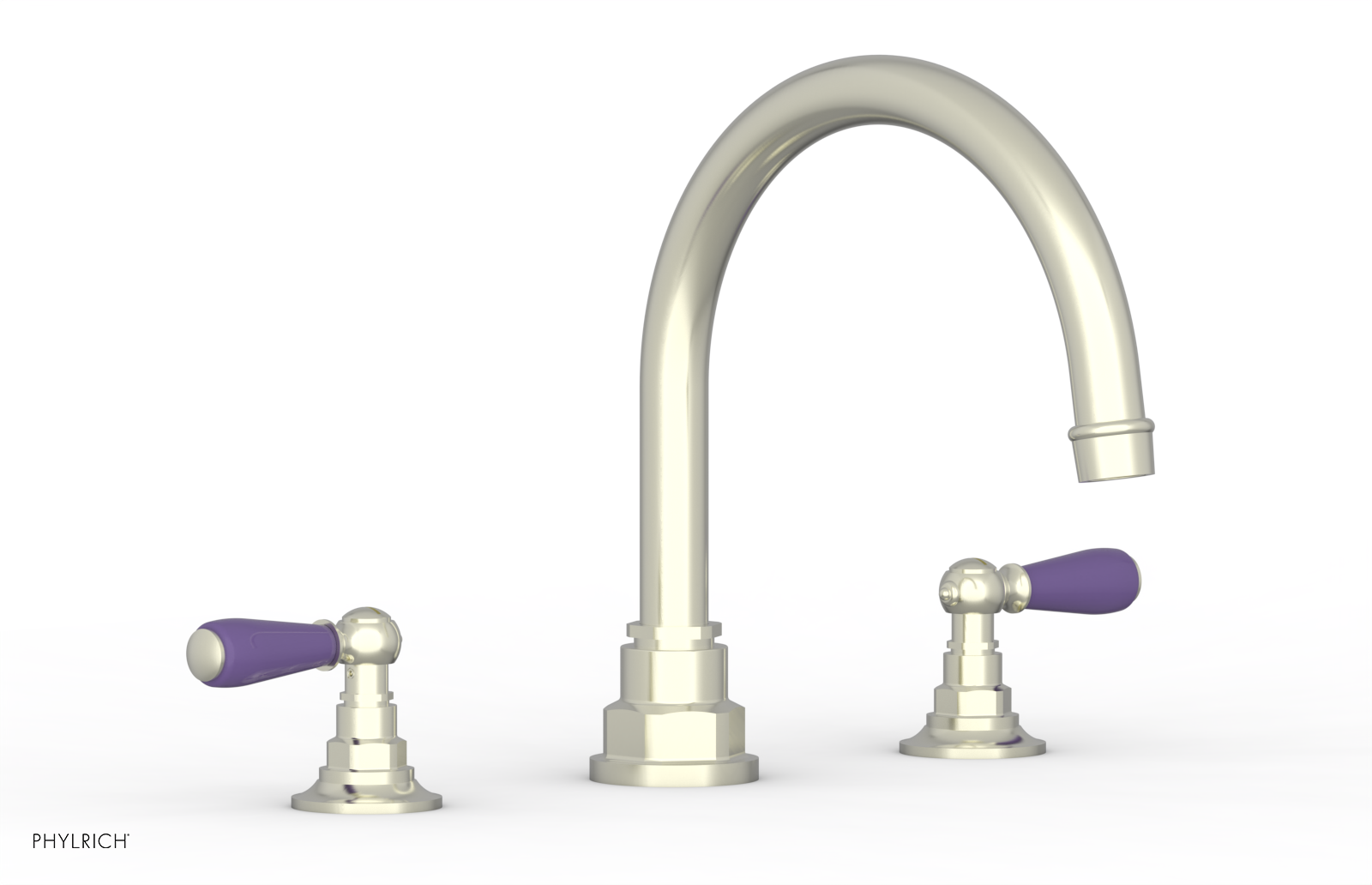 JAMESTOWN - Deck Tub Set - Lever Handles with "Purple" Accents 165-41