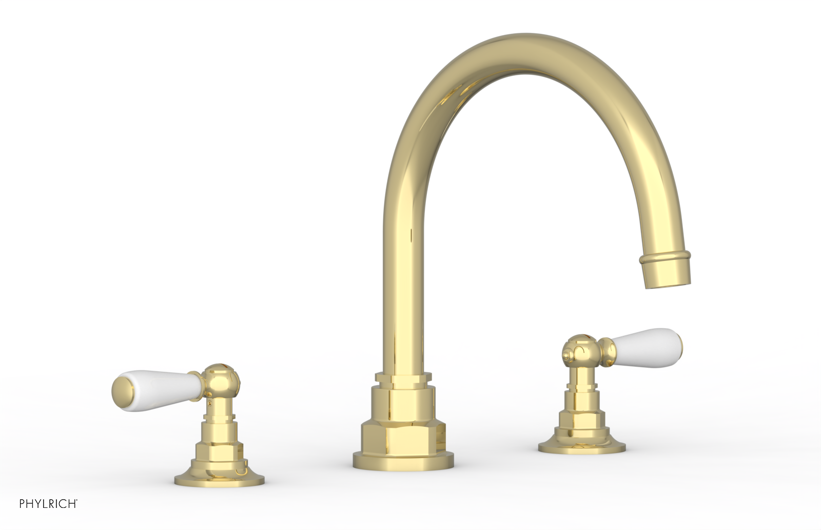 JAMESTOWN - Deck Tub Set - Lever Handles with "White" Accents 165-41