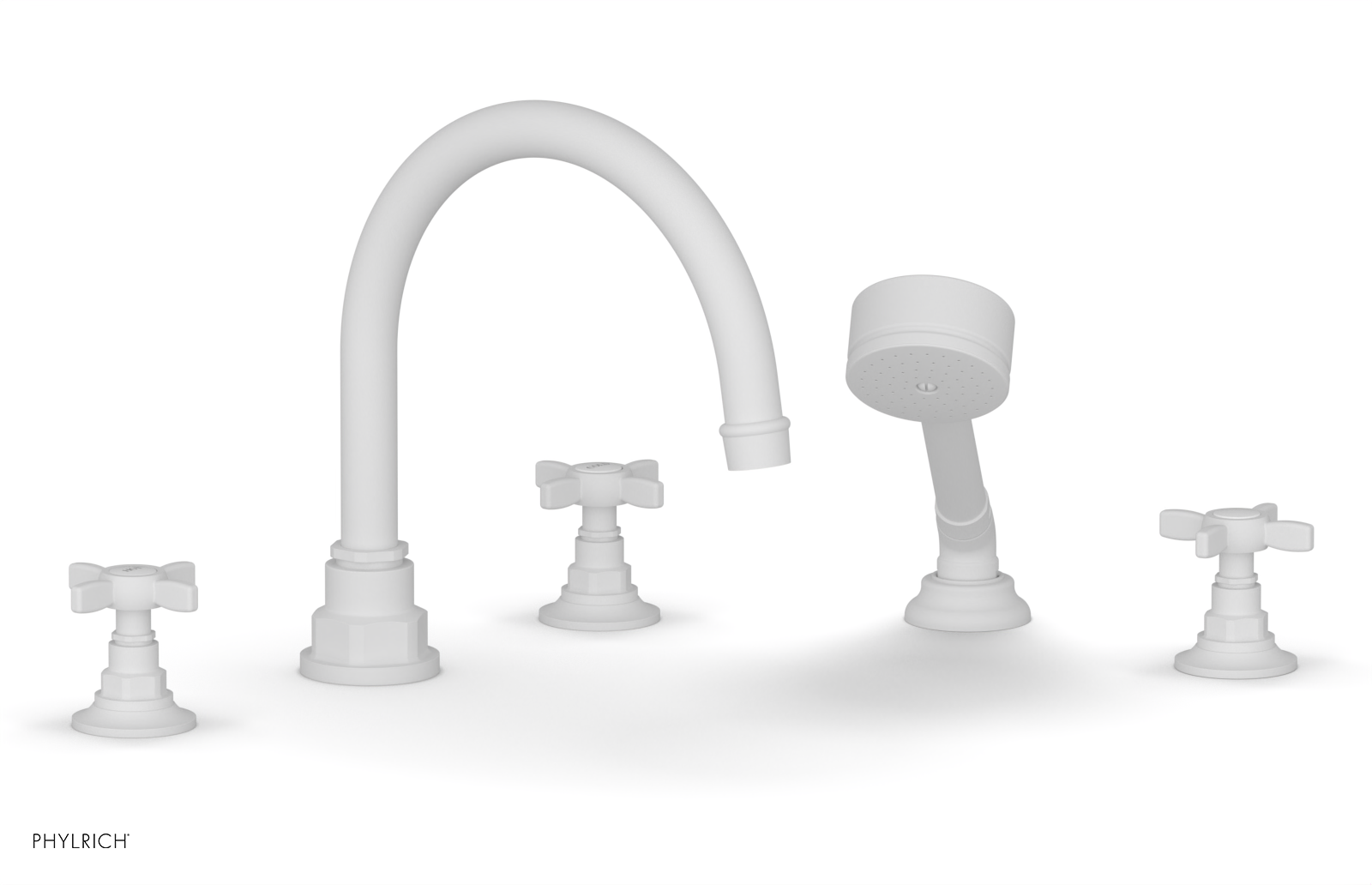 JAMESTOWN - Deck Tub Set with Hand Shower - Cross Handles 165-48