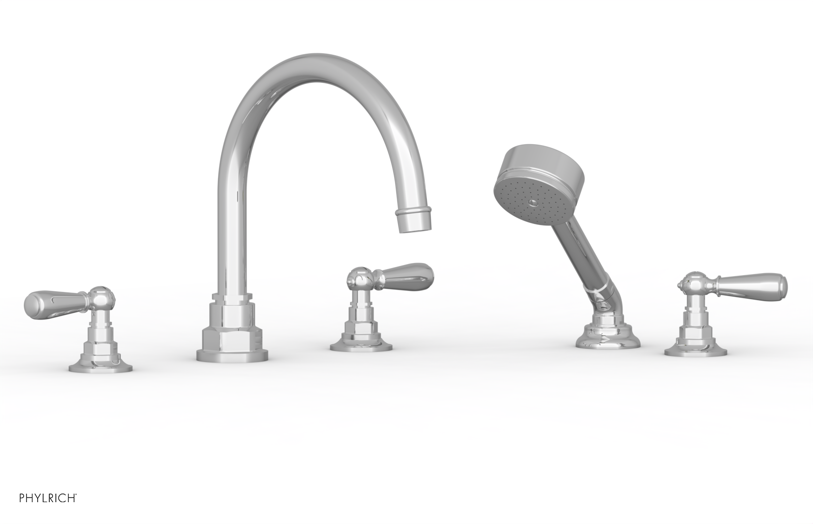 JAMESTOWN - Deck Tub Set with Hand Shower - Lever Handles 165-49