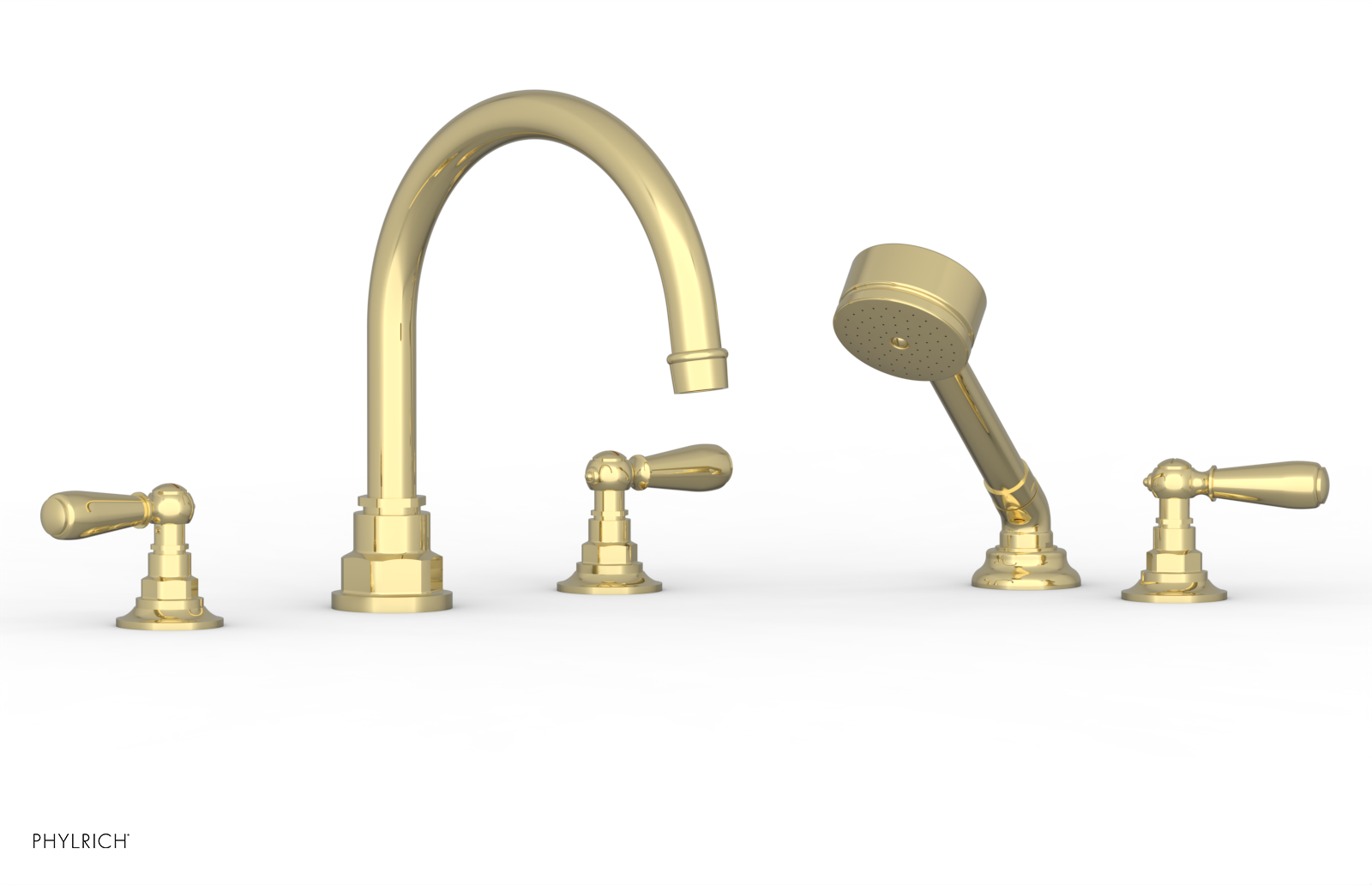 JAMESTOWN - Deck Tub Set with Hand Shower - Lever Handles 165-49