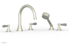 JAMESTOWN - Deck Tub Set with Hand Shower - Lever Handles with "Grey" Accents 165-49