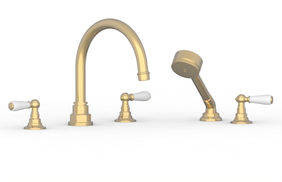 JAMESTOWN - Deck Tub Set with Hand Shower - Lever Handles 165-49