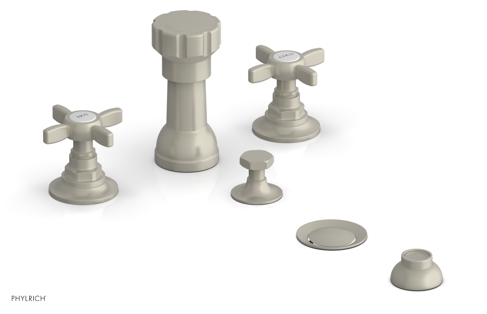 JAMESTOWN - Four Hole Bidet Set - Cross Handles 165-60