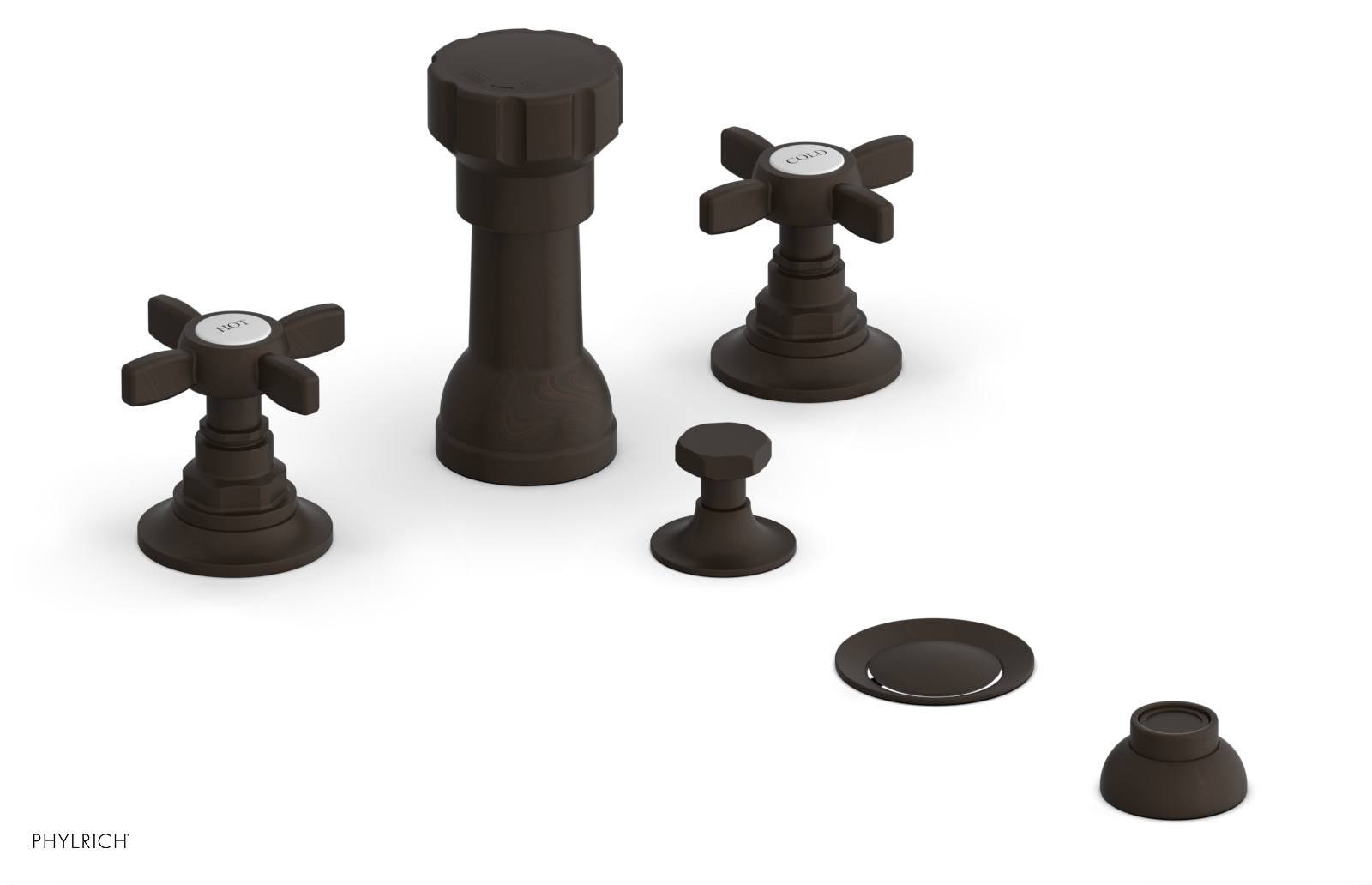 JAMESTOWN - Four Hole Bidet Set - Cross Handles 165-60