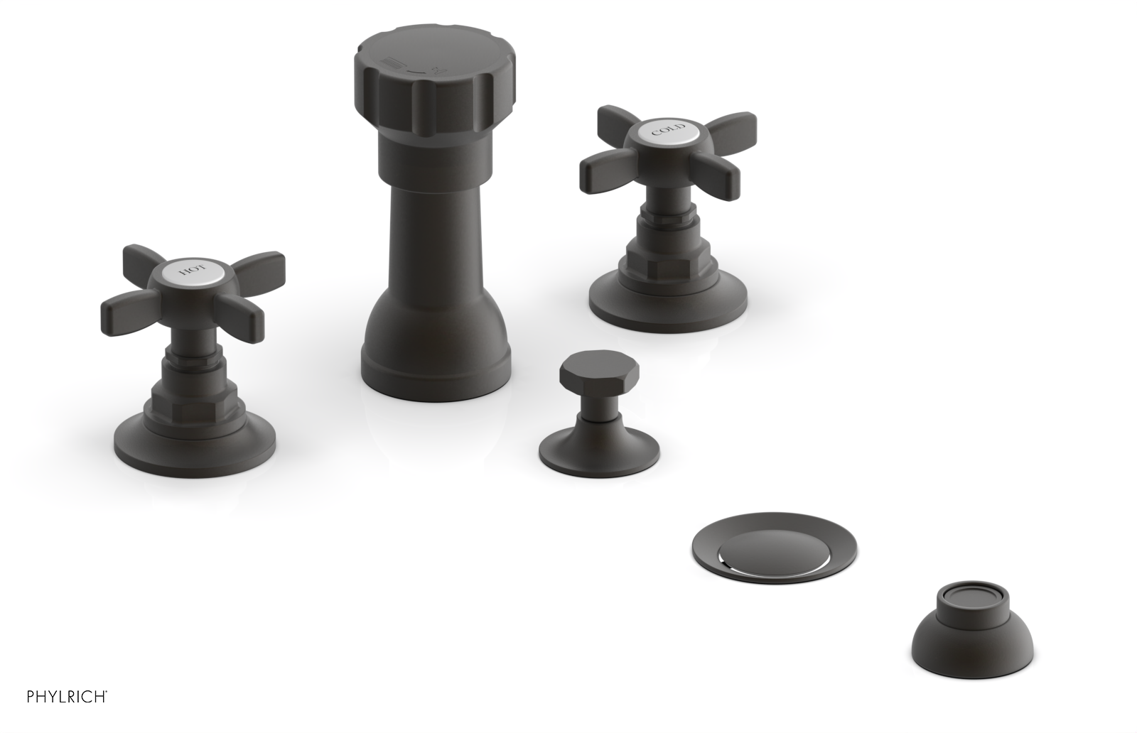 JAMESTOWN - Four Hole Bidet Set - Cross Handles 165-60