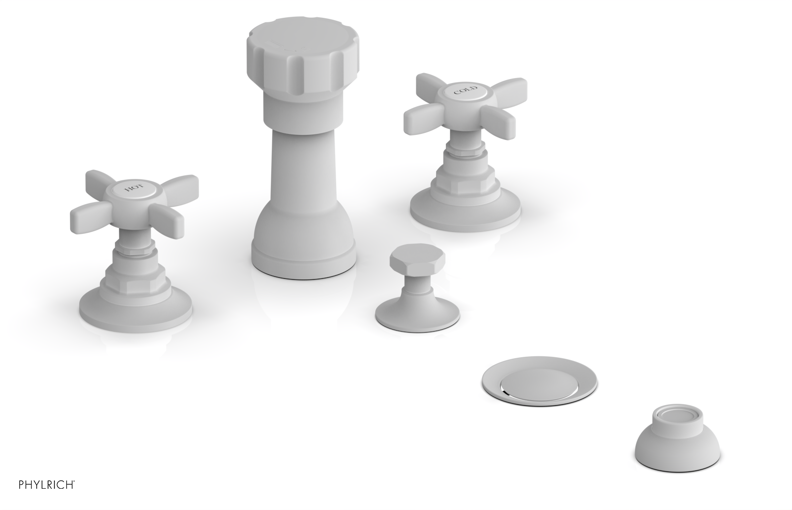 JAMESTOWN - Four Hole Bidet Set - Cross Handles 165-60