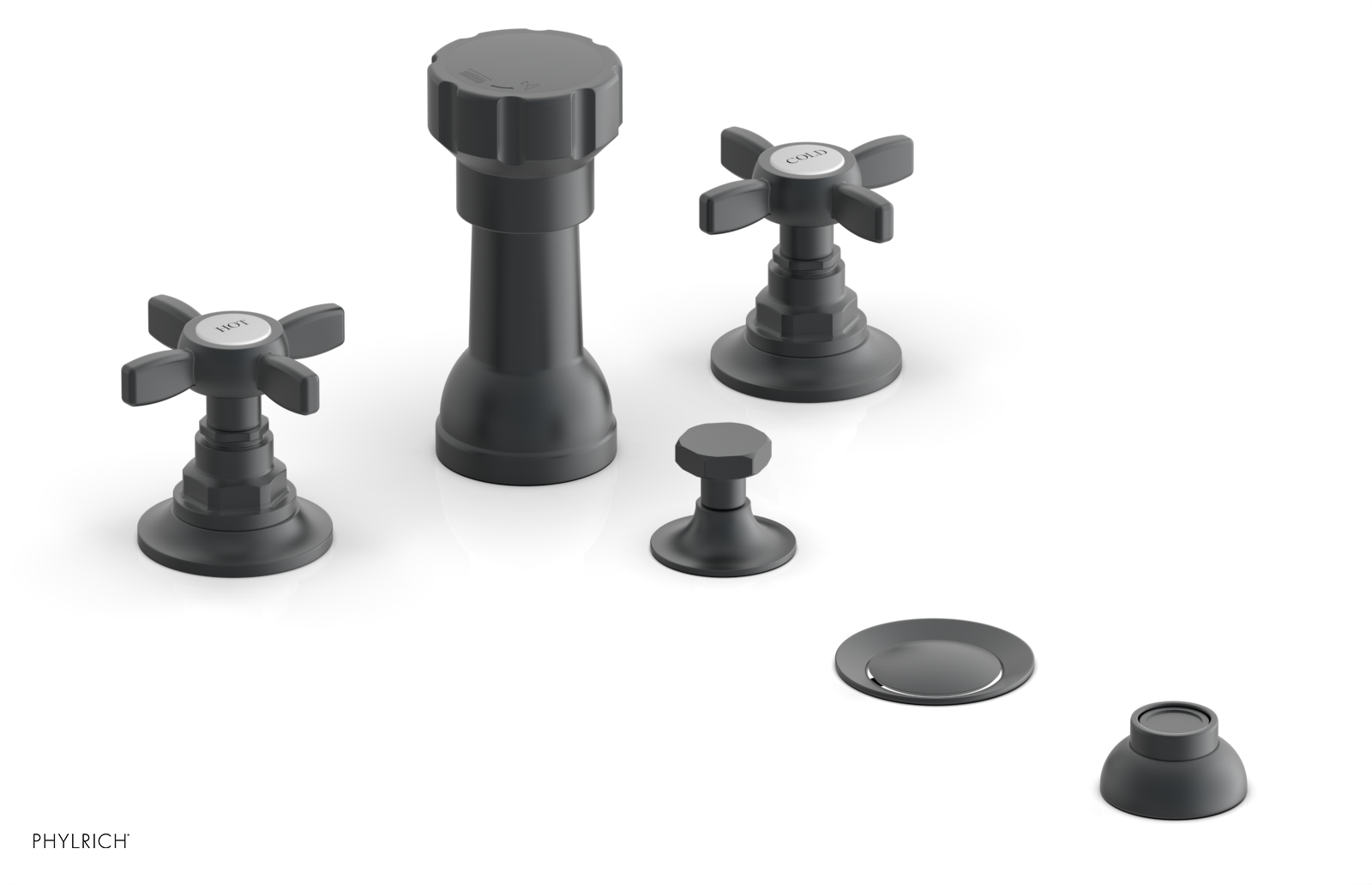 JAMESTOWN - Four Hole Bidet Set - Cross Handles 165-60