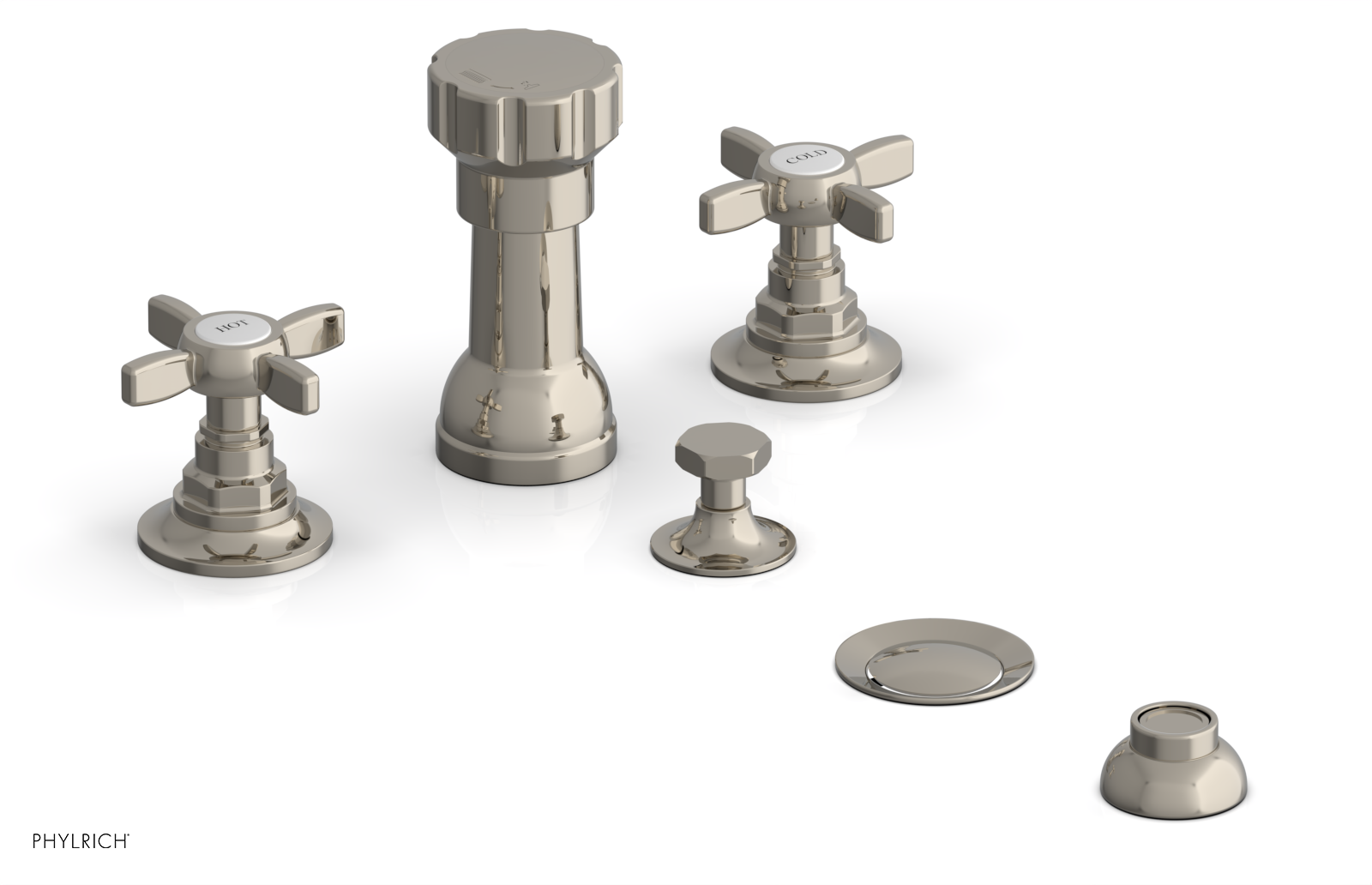 JAMESTOWN - Four Hole Bidet Set - Cross Handles 165-60