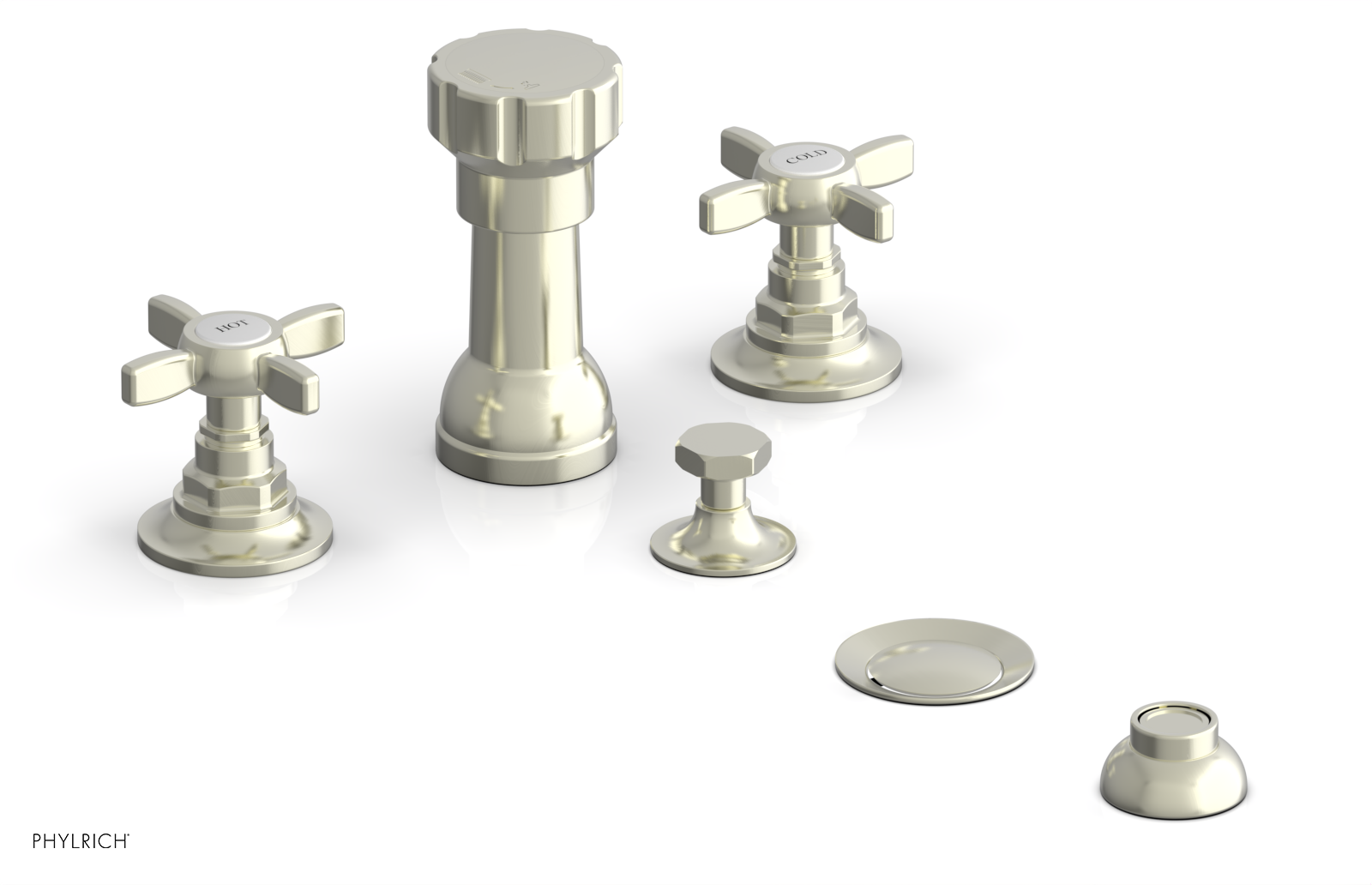 JAMESTOWN - Four Hole Bidet Set - Cross Handles 165-60