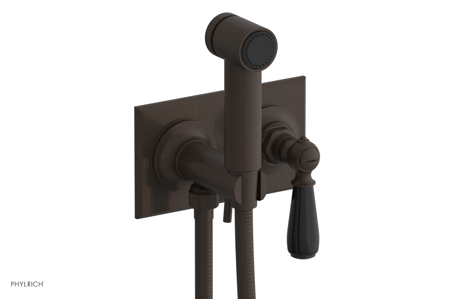JAMESTOWN - Wall Mounted Bidet - Lever Handle with "Black" Accents 165-65