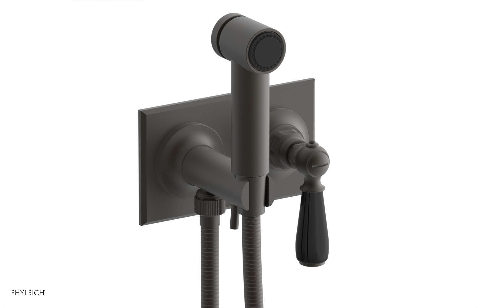 JAMESTOWN - Wall Mounted Bidet - Lever Handle with "Black" Accents 165-65