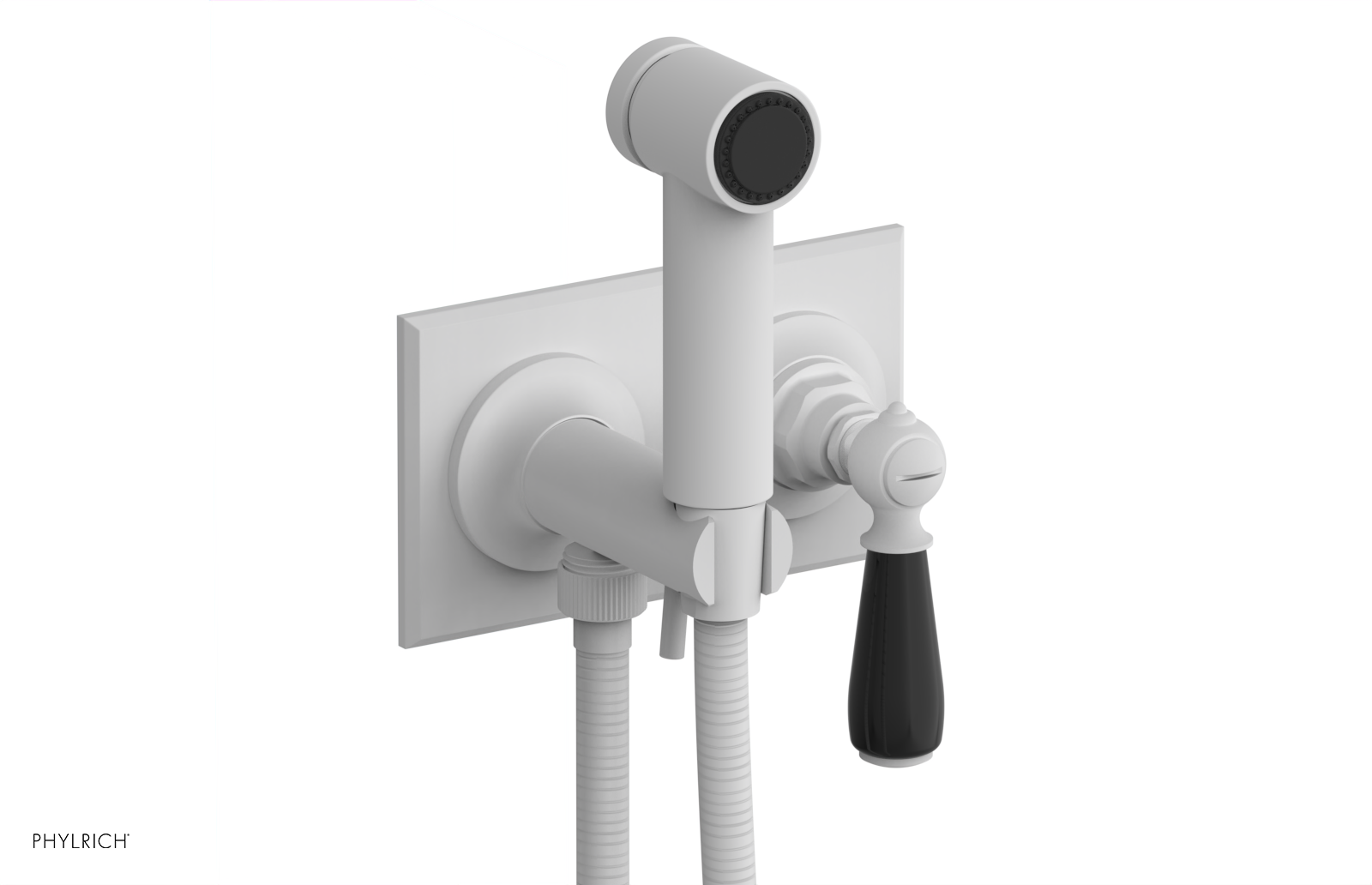 JAMESTOWN - Wall Mounted Bidet - Lever Handle with "Black" Accents 165-65