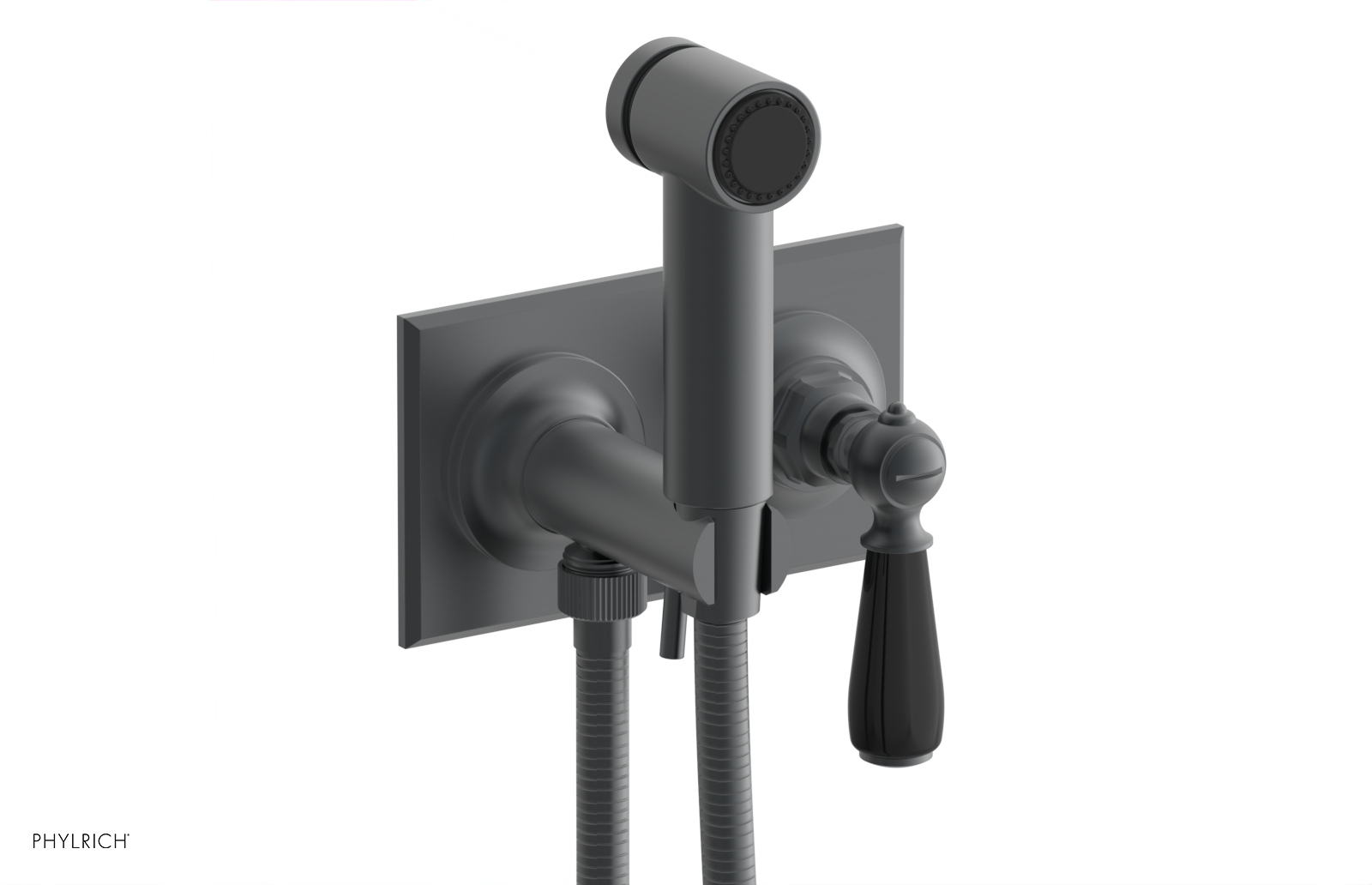 JAMESTOWN - Wall Mounted Bidet - Lever Handle with "Black" Accents 165-65
