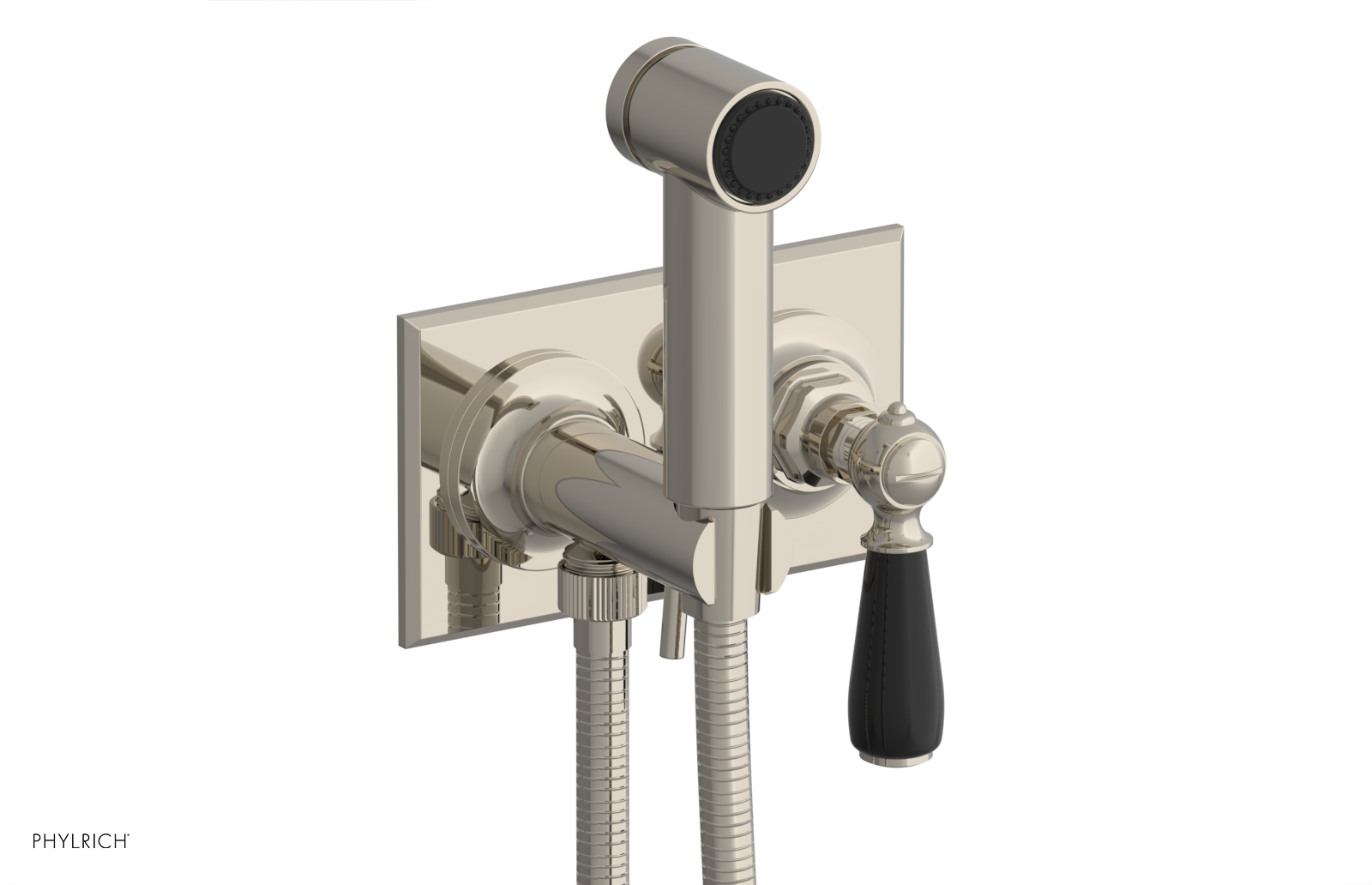 JAMESTOWN - Wall Mounted Bidet - Lever Handle with "Black" Accents 165-65