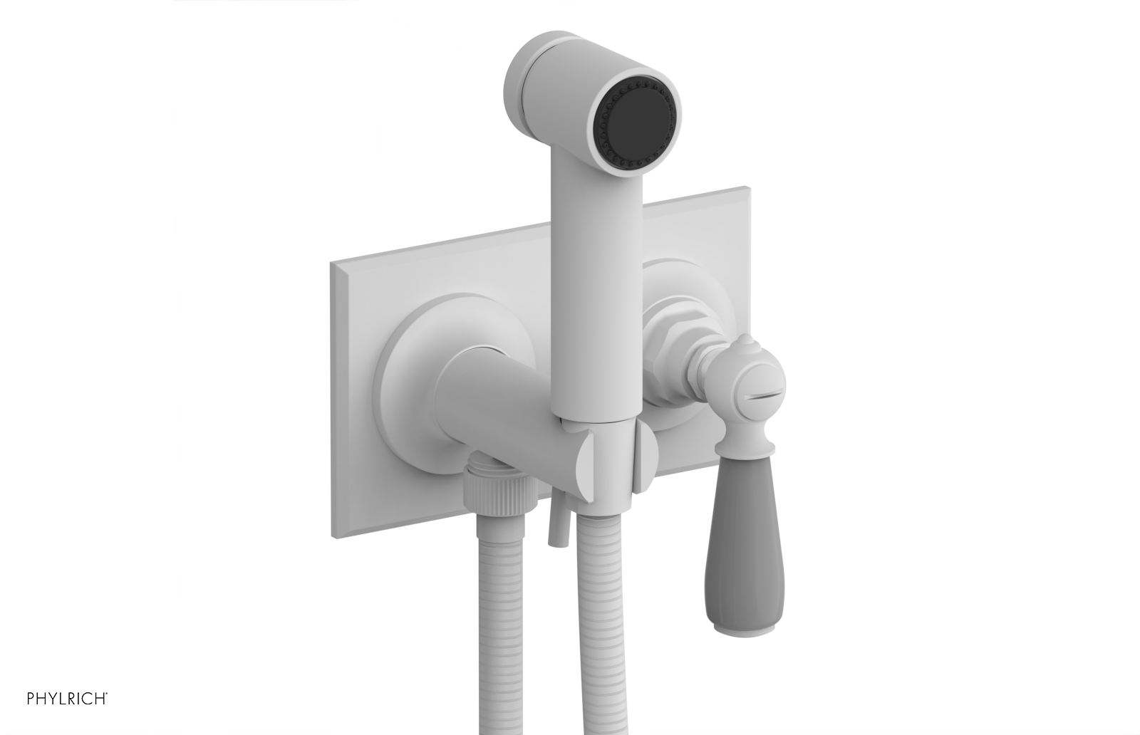 JAMESTOWN - Wall Mounted Bidet - Lever Handle with "Grey" Accents 165-65