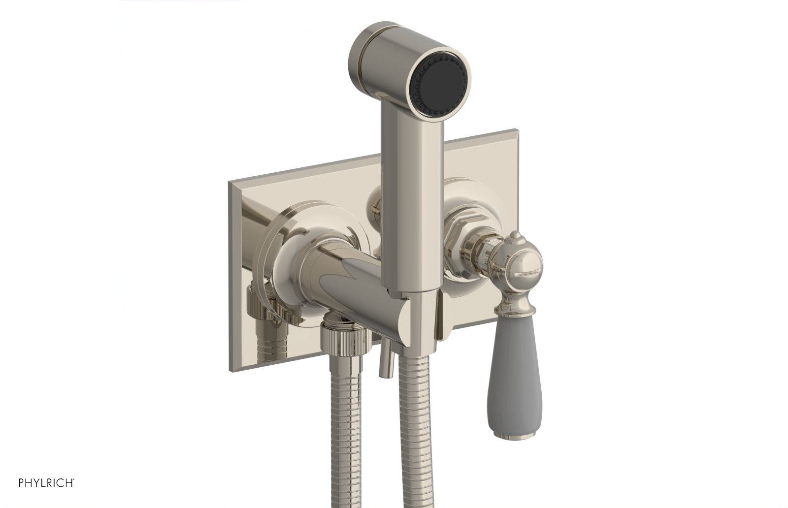 JAMESTOWN - Wall Mounted Bidet - Lever Handle with "Grey" Accents 165-65