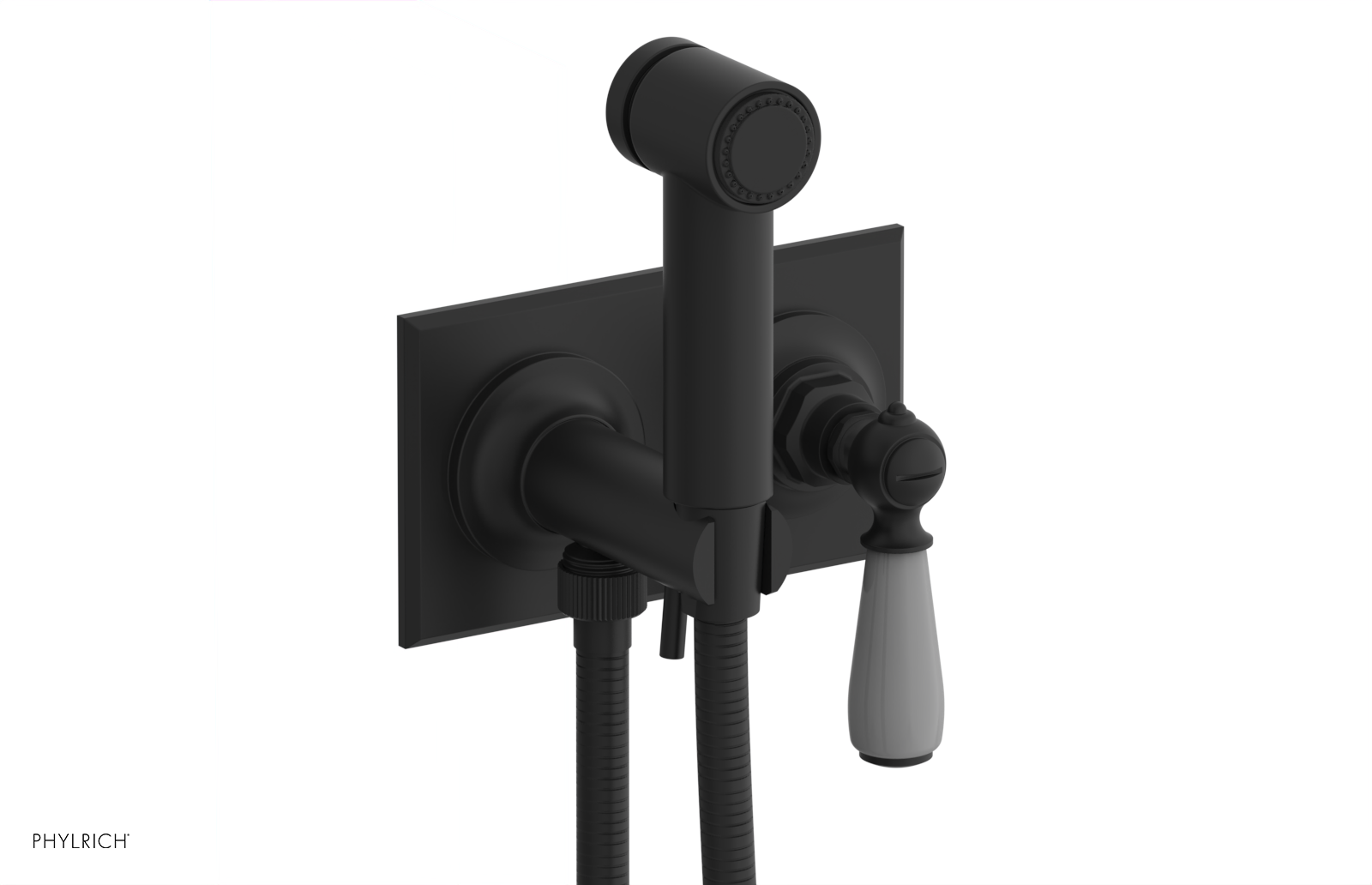 JAMESTOWN - Wall Mounted Bidet - Lever Handle with "Grey" Accents 165-65